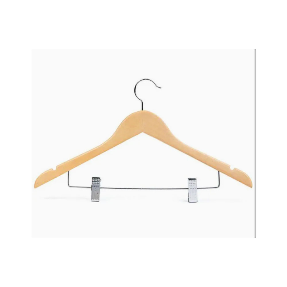 61156 HUSS CLOTH HANGER W/CLIP 5PCS./SET NT   