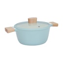 61194 CHANDO POT WITH LID 24CM GN/CR        