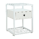 61303 HEKA SIDE TABLE WT/WT
