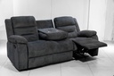 63501 RECLINER SOFA 3SEATER W/TABLE 6011-3RR GREY CCR-20 