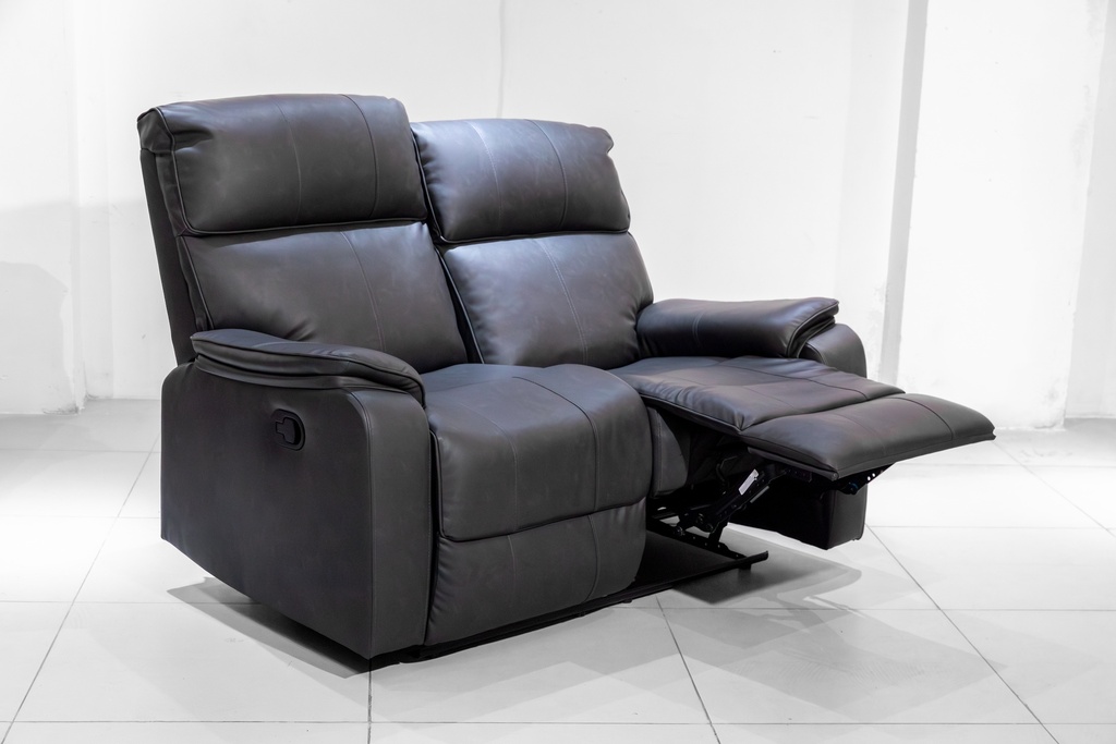 63504 RECLINER SOFA 2SEATER LVST 6037-2RR GREY PU FH-1 