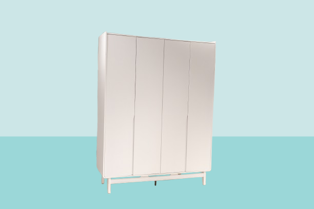 63543 WARDROBE 4DOOR WHITE BR18 WR1809DMS-WH 