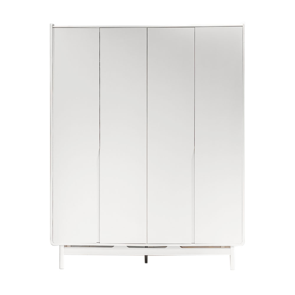 63543 WARDROBE 4DOOR WHITE BR18 WR1809DMS-WH 