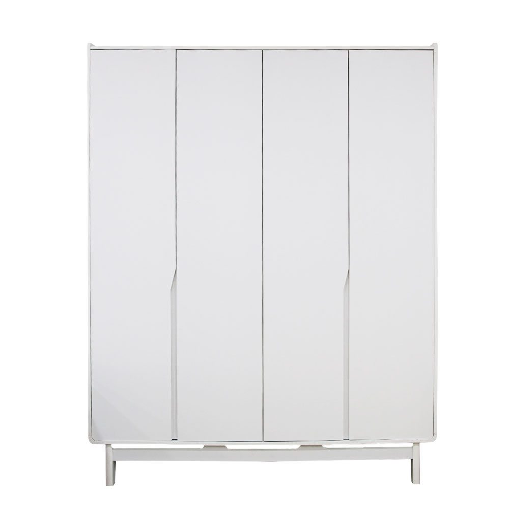 63543 WARDROBE 4DOOR WHITE BR18 WR1809DMS-WH 