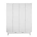 63543 WARDROBE 4DOOR WHITE BR18 WR1809DMS-WH 