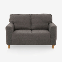 17710 UTOPIA 2 SEATER GREY FABRIC SOFA 