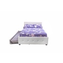 63548 WOODEN PULLOUT BED WHITE LEATHER HEADBOARD 22x191CM PK07-01