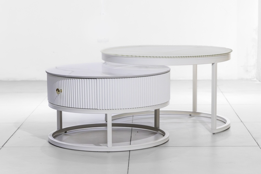 63581 COFFEE TABLE 2PCS CT-266 70X70X40CM/ 60X60X35CM