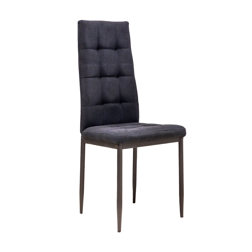 63575 DINING CHAIR SANDER GREY FABRIC + P.COAT LEG DC-303 