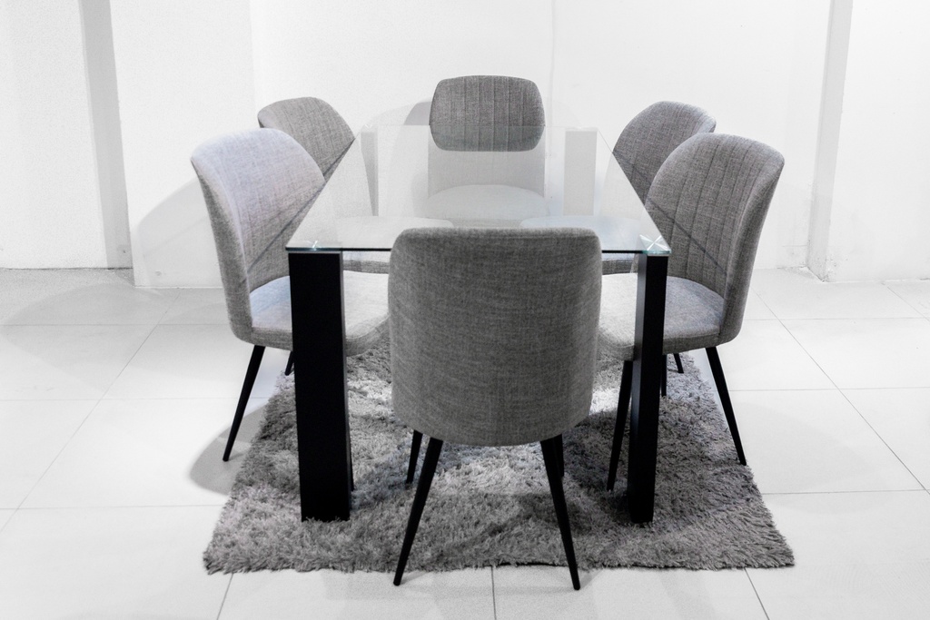 [63580] 63580 DINING SET (6+1) ALICE B DT-100+DC-527