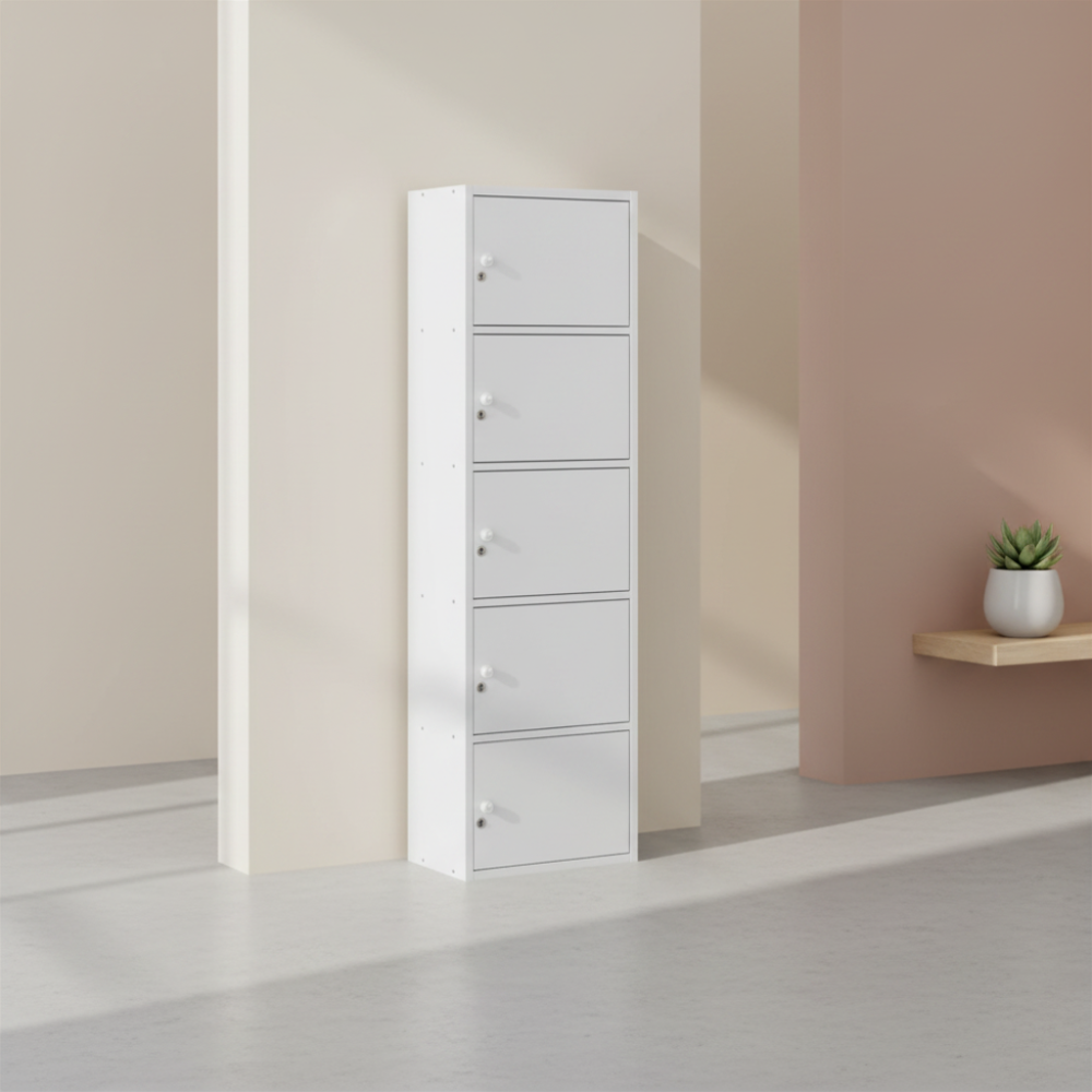 [17382] 17382 COLOUR BOX 5 DOOR SUPER WHITE W/LOCK VTF 5D GF/S (LO) 