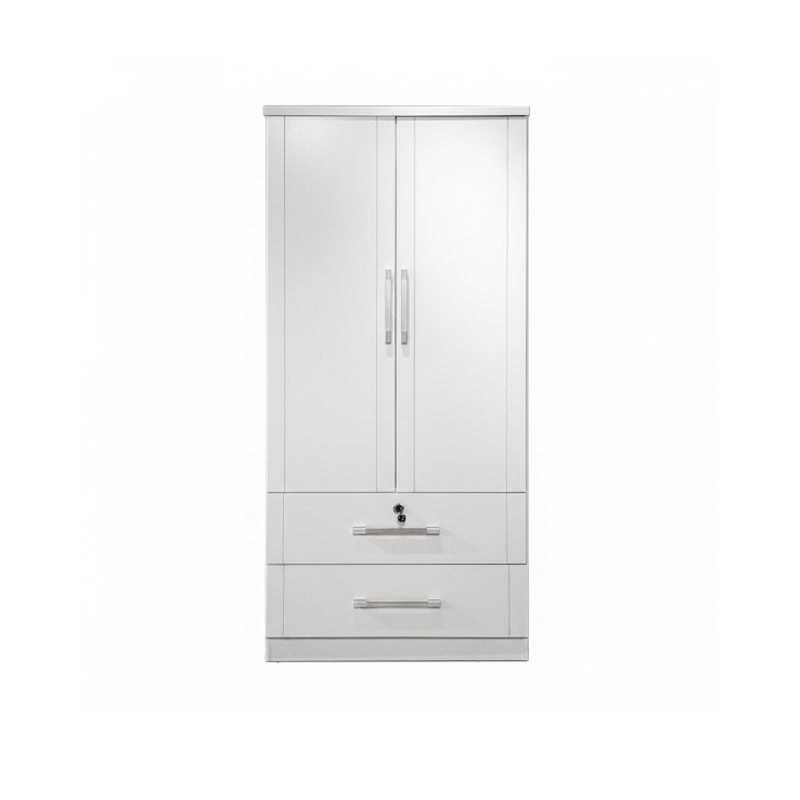 63606 WARDROBE 2 DOOR 2 DRAWER WHITE VTF PT08H (PU)  