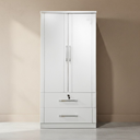 63606 WARDROBE 2 DOOR 2 DRAWER WHITE VTF PT08H (PU)  
