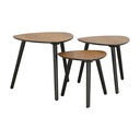 66509 SORA NESTING TABLE 3 PCS. 50CM NT/BK