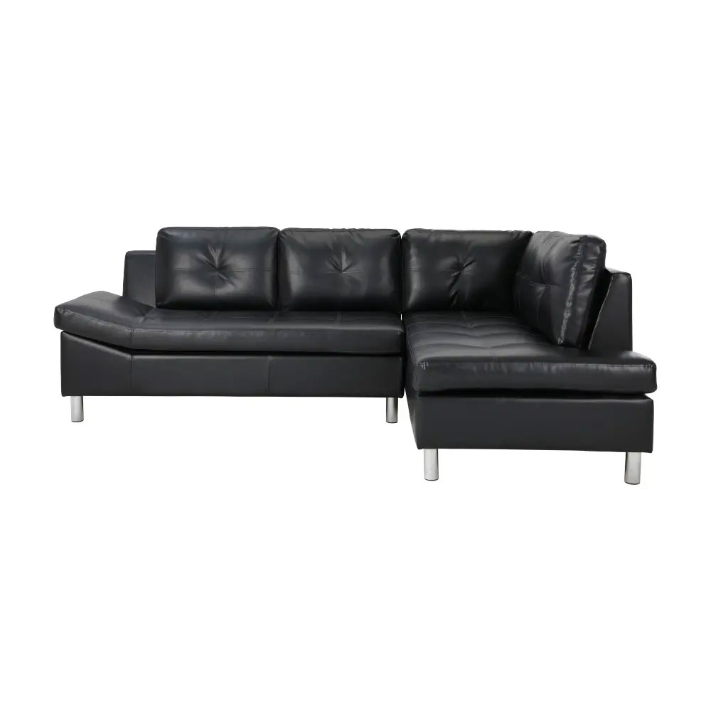 66527 OVIRA/L PVC CORNER SOFA/L BK