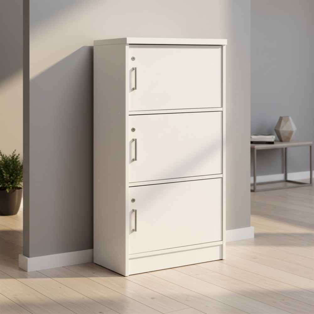 [63623] 63623 STORAGE CABINET 3 DOOR - SUPER WHITE 1.2X0.6X.42M - GV 3616(LO) 
