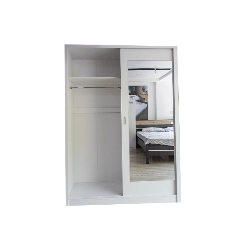 63627 WARDROBE WITH MIRROR 2 SLIDING DOOR - SUPPER WHITE 2.13X1.51X6M - GV C09A 