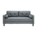 66541 RAFFY FABRIC SOFA 3/S GY 