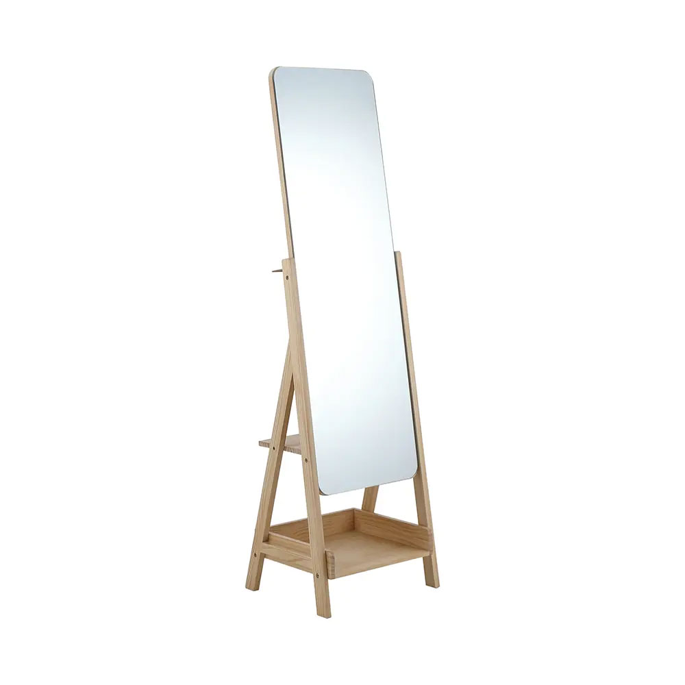 66544 MURPHY STANDING MIRROR WITH SHELF NT 