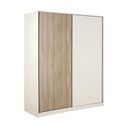 66555 VAVA-P SLIDING WARDROBE 160CM WT/NT