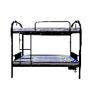 63667 BUNK BED HM-MB-2508 SIZE: 90/90X190CM - BLACK 