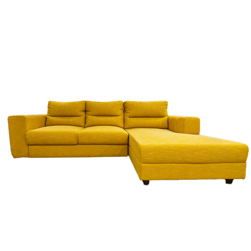63706 SOFA 3 SEATER L SHAPE - ORANGE