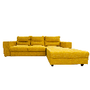 63706 SOFA 3 SEATER L SHAPE - ORANGE