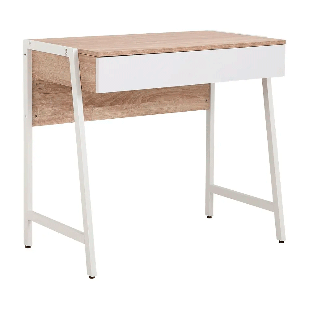 [66558] 66558 ZANIS HOME DESK 84 CM. NO/WT PB WITH PVC FINISHED, STEEL FRAME 