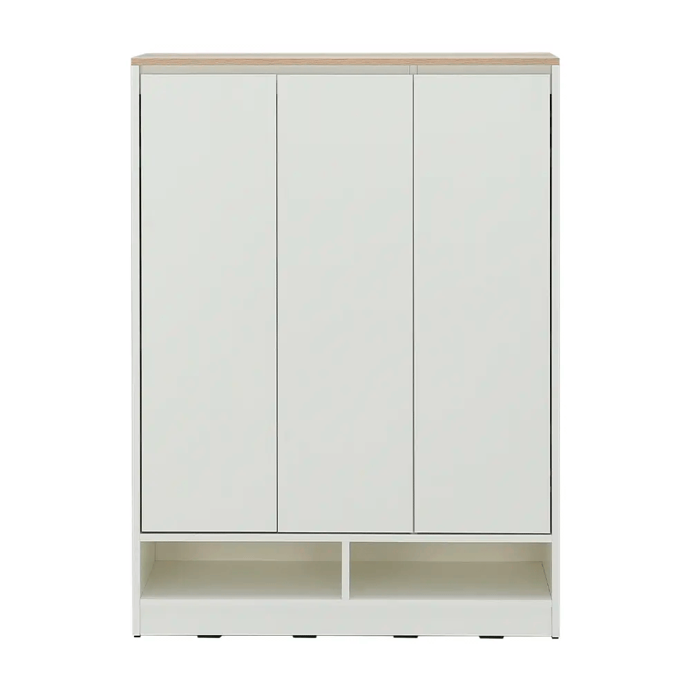 66561 PEZZO/N SHOE CABINET 3 DR.88 WT/LO15 PB WITH MELAMINE & FOIL 