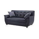 43304 HUNS PVC 2.5/S SOFA BK, PVC UPHOLSTERY. WOOD FRAME 