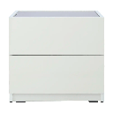 42303 BLANC NIGHT TABLE 50CM. WT PB WITH MELAMINE UV HG FINISHED 