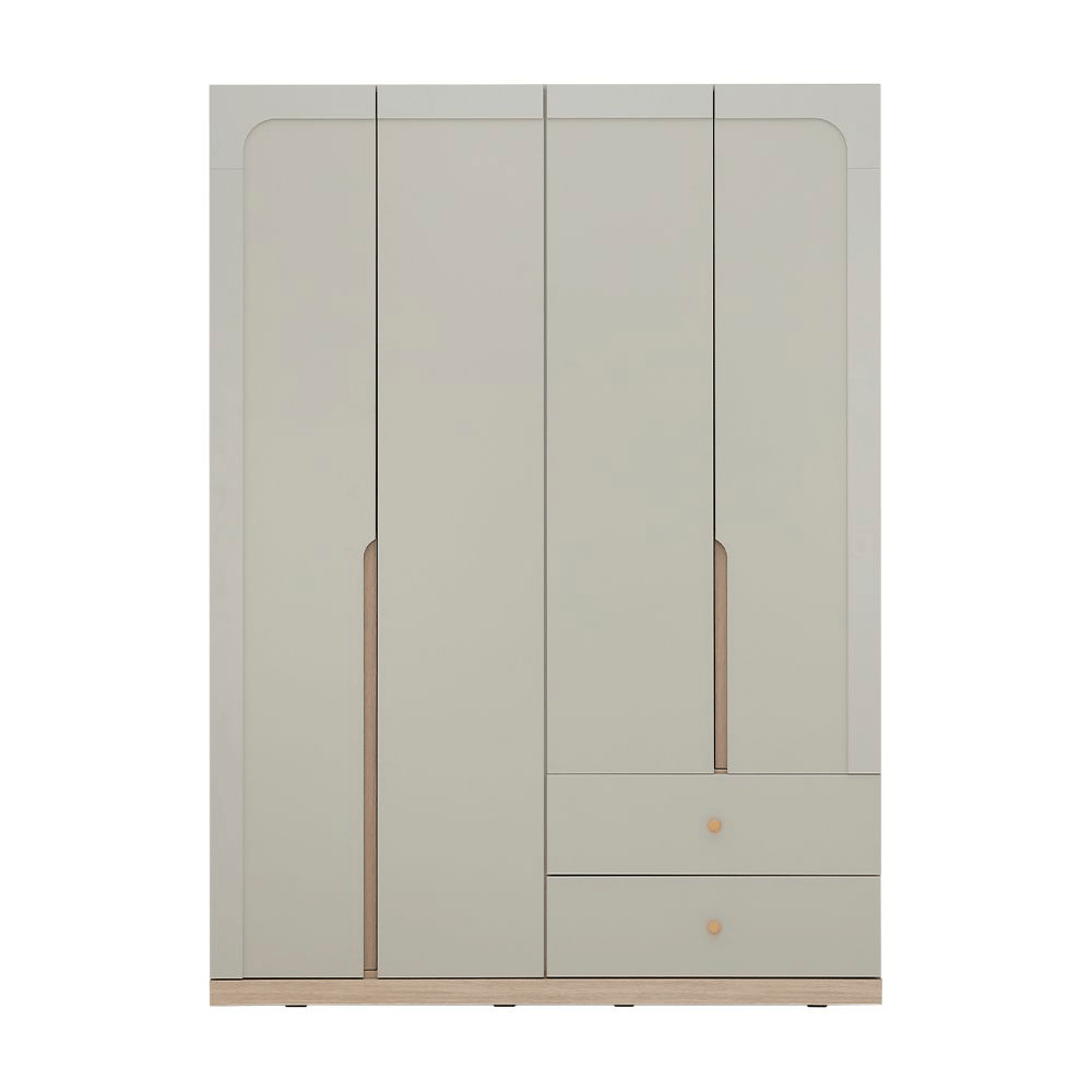 66567 MELBOURNE 4 DR WARDROBE SS/LO15 PB WITH FOIL FINISHED 