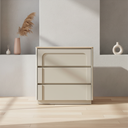 66569 MELBOURNE CHEST OF 3DRAWERS SS/LO15 PB WITH FOIL FINISHED 