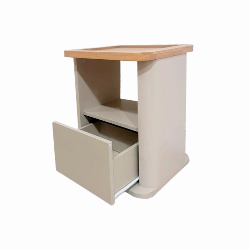 66570 MELBOURNE SIDE TABLE 40CM SS/OM PB, RUBBER WOOD 