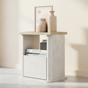 66570 MELBOURNE SIDE TABLE 40CM SS/OM PB, RUBBER WOOD 