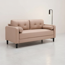 66578 RAFFY FABRIC SOFA 3/S LBN FABRIC UPHOLSTERED, PLASTIC LEGS 