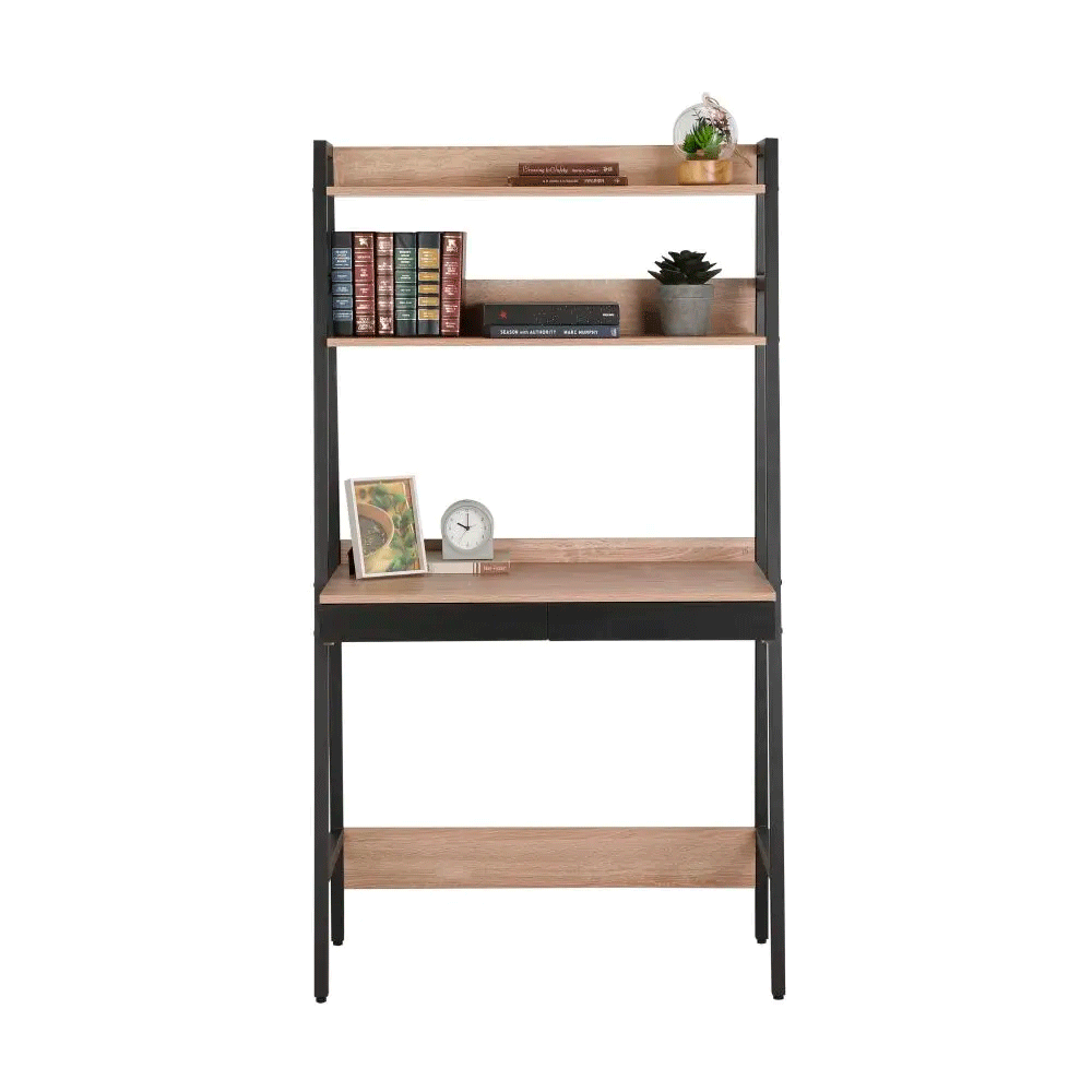 66582 VEERA HOME DESK 85 CM. NO/BK PB WITH PVC FINISHED, STEEL FRAME 