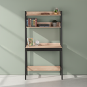 66582 VEERA HOME DESK 85 CM. NO/BK PB WITH PVC FINISHED, STEEL FRAME 