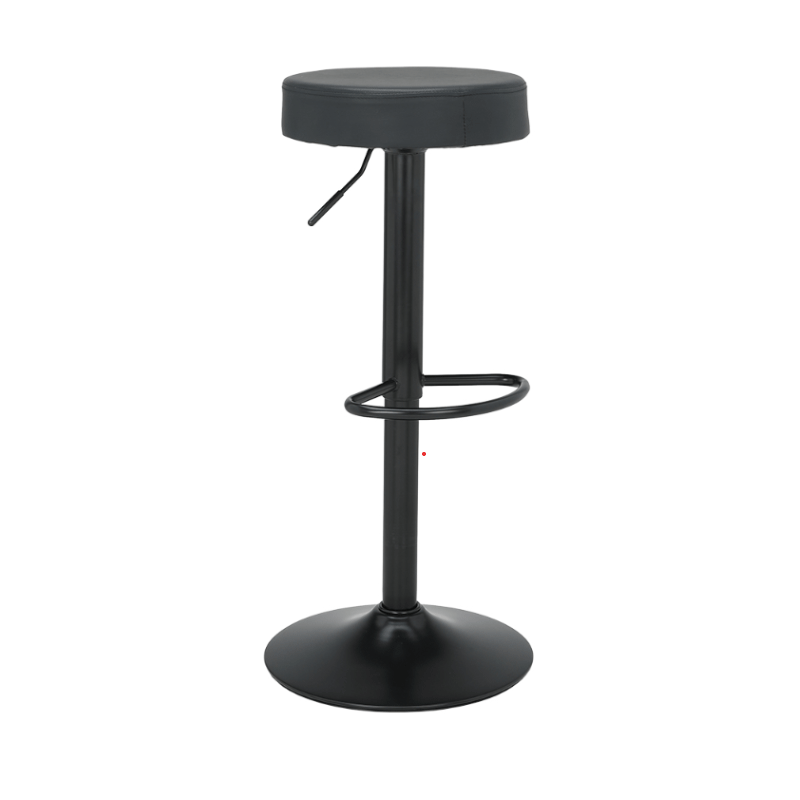 66587 FUNKY BAR STOOL BK PU SEAT WITH POWDER COATED+GASLIFT 