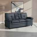 42262 AUGUSTA FABRIC SOFA 3/S DGY FABRIC UPHOLSTERY. WOOD FRAME 