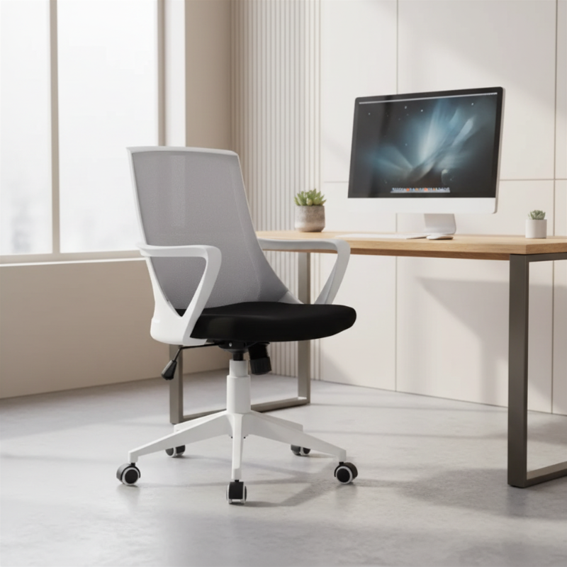51580 WOLLARD OFFICE CHAIR MB WT/GY