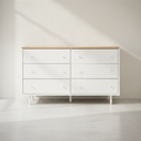 45426 MINIMAL CHEST OF 6 DRAWERS 120 CM. WT/LW	 