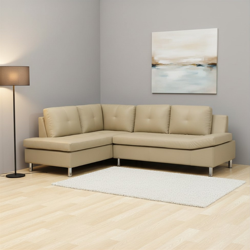 45427 OVIRA/L  PVC CORNER SOFA/R CR            