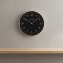 45429 TIMETOGO WALL CLOCK 12" BK/LW    