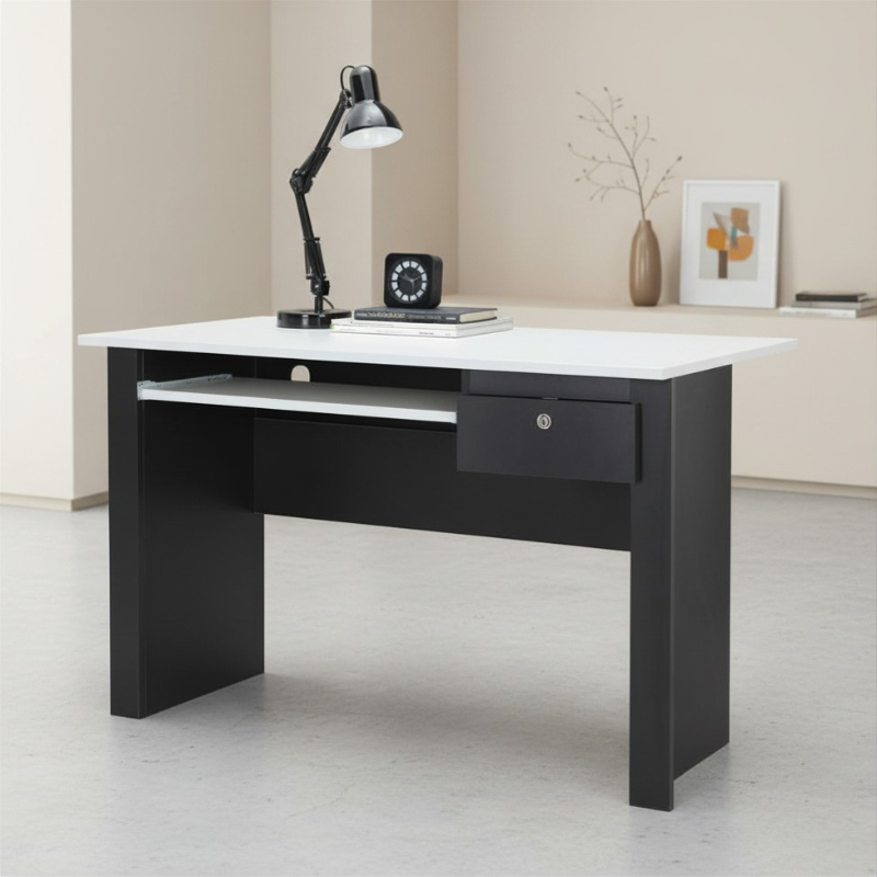 [45435] 45435 H-LARA PLUS COMPUTER TABLE 120CM. BK/WT 