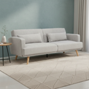 45441 HANA FABRIC SOFA BED 3 S GY  