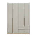 68445 MELBOURNE 4 DR WARDROBE SS/LO15 PB WITH POIL FINISHED