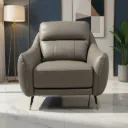 68447 COW LEATHER/ PVC, FIX SOFA #182 BROWN 1S