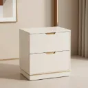 45451 NIGHTSTAND 1101 - 8442-2 LIGHT GREY WHITE GLOSSY