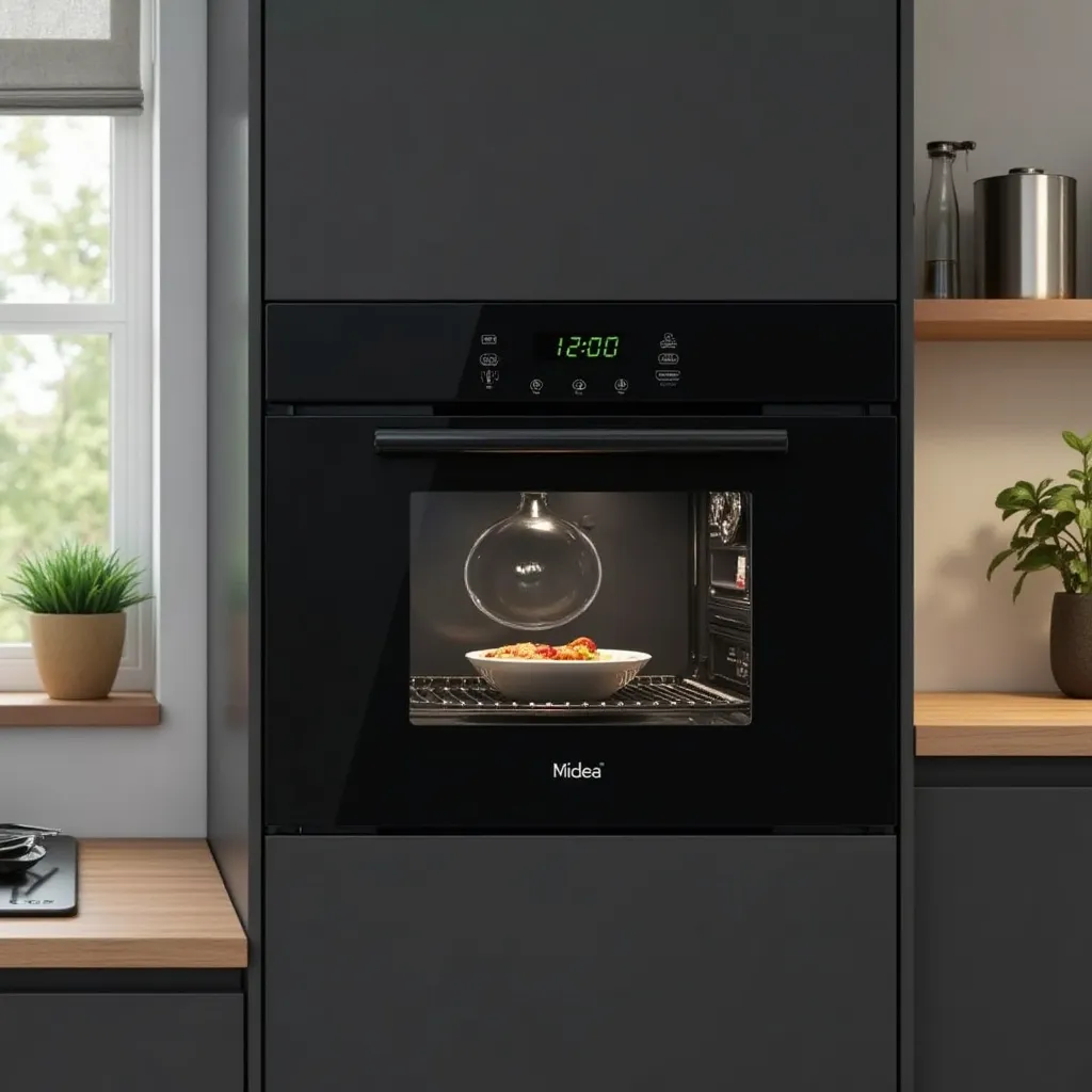 68451 MIDEA MICROWAVE OVEN IN BUILT 20LTR BLACK Ag82Obs9